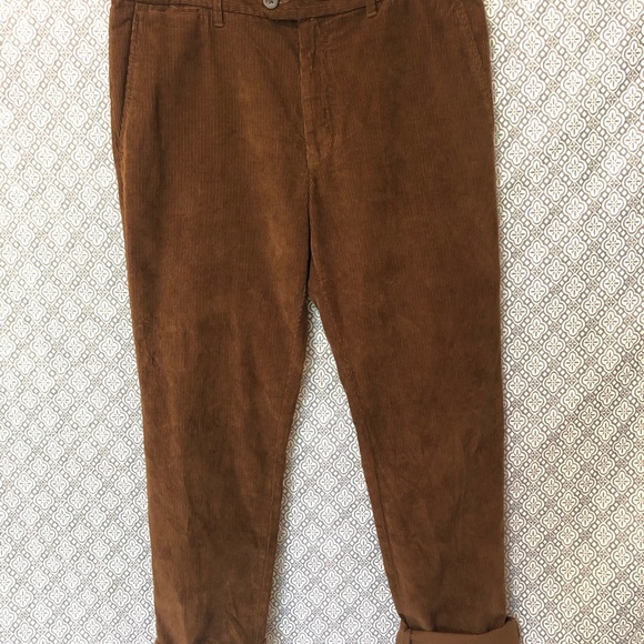 Oversized brown suede pants - Picture 2 of 4